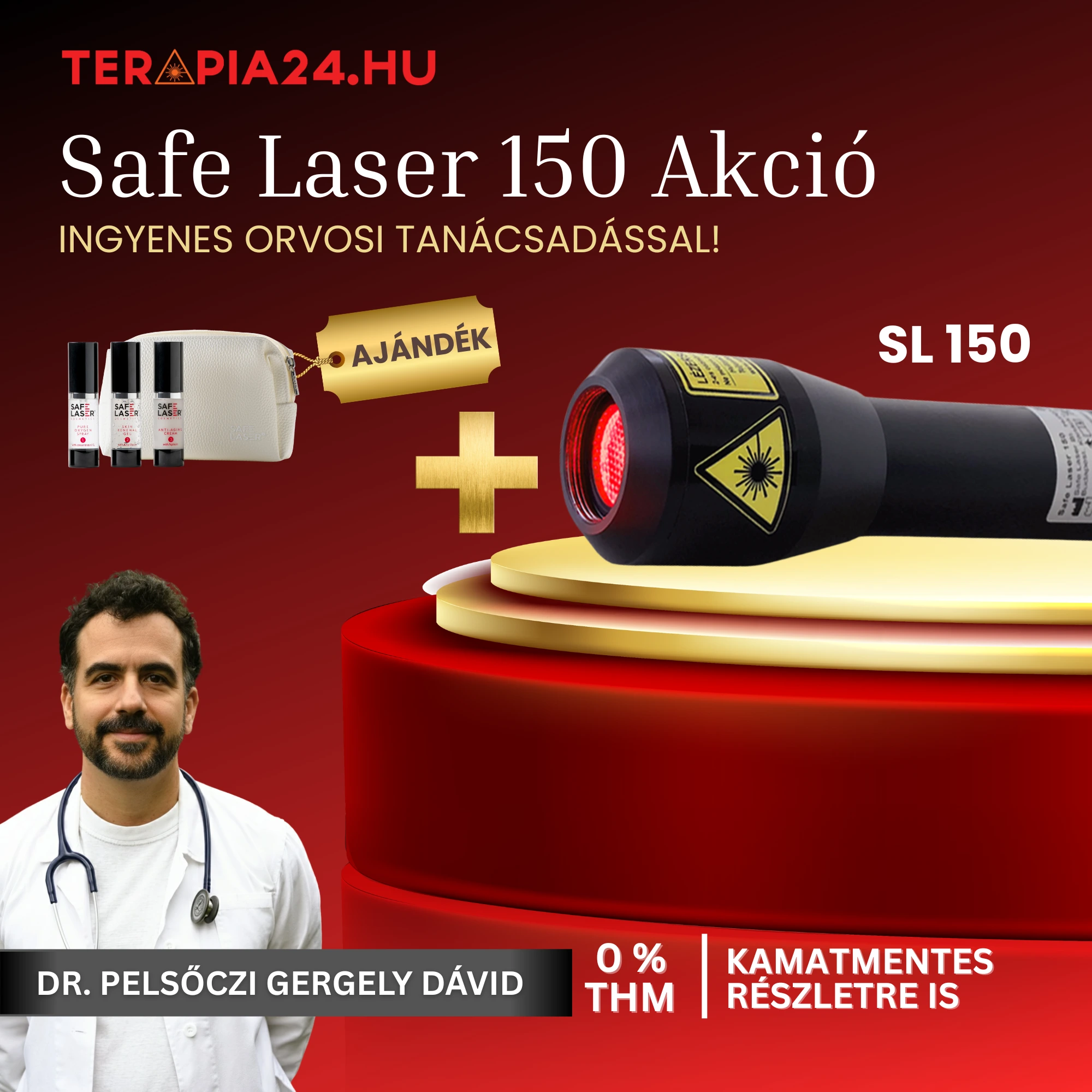 Safe Laser 150 ajándék cosmetics terapia24.hu