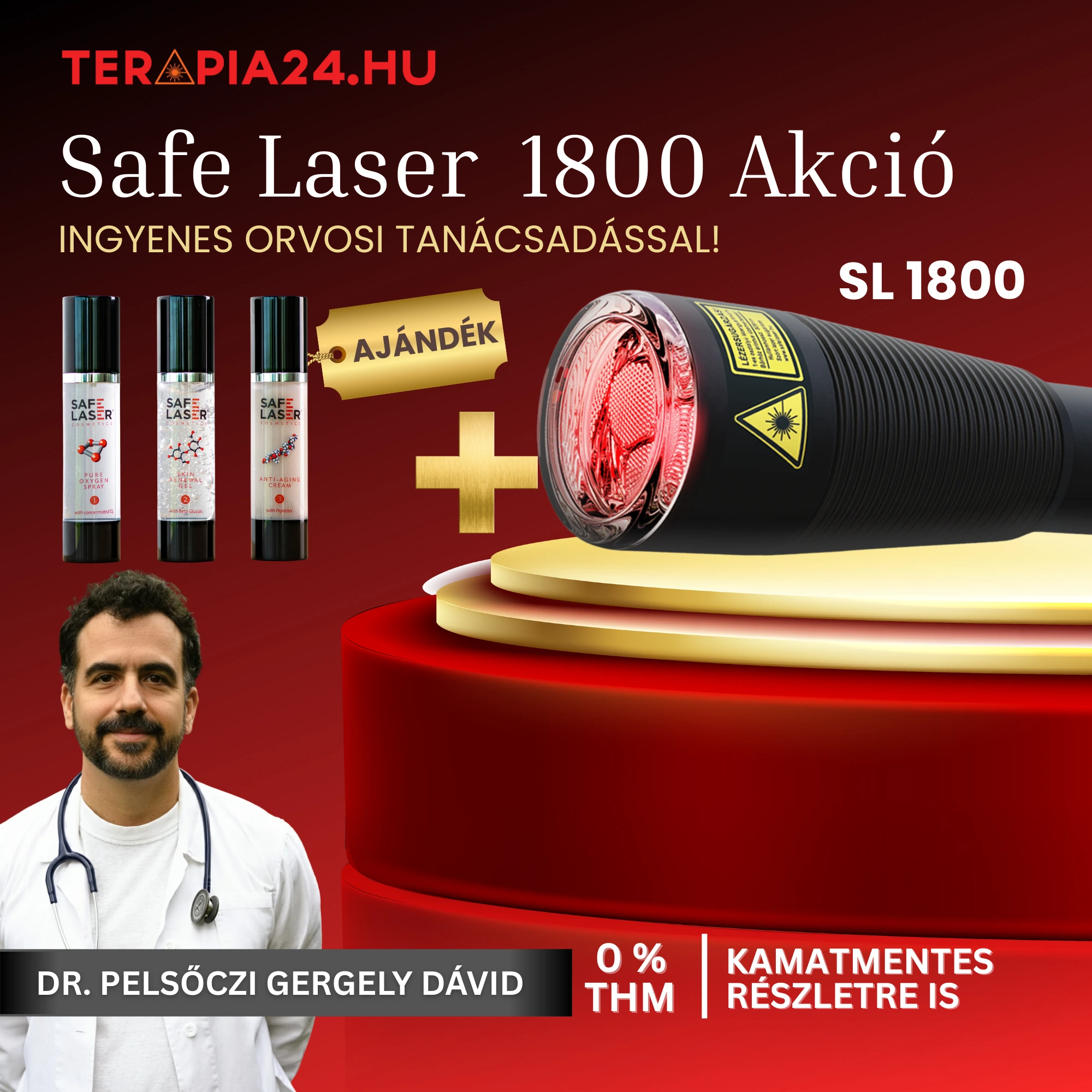 Safe Laser 1800 ajándék cosmetics terapia24.hu